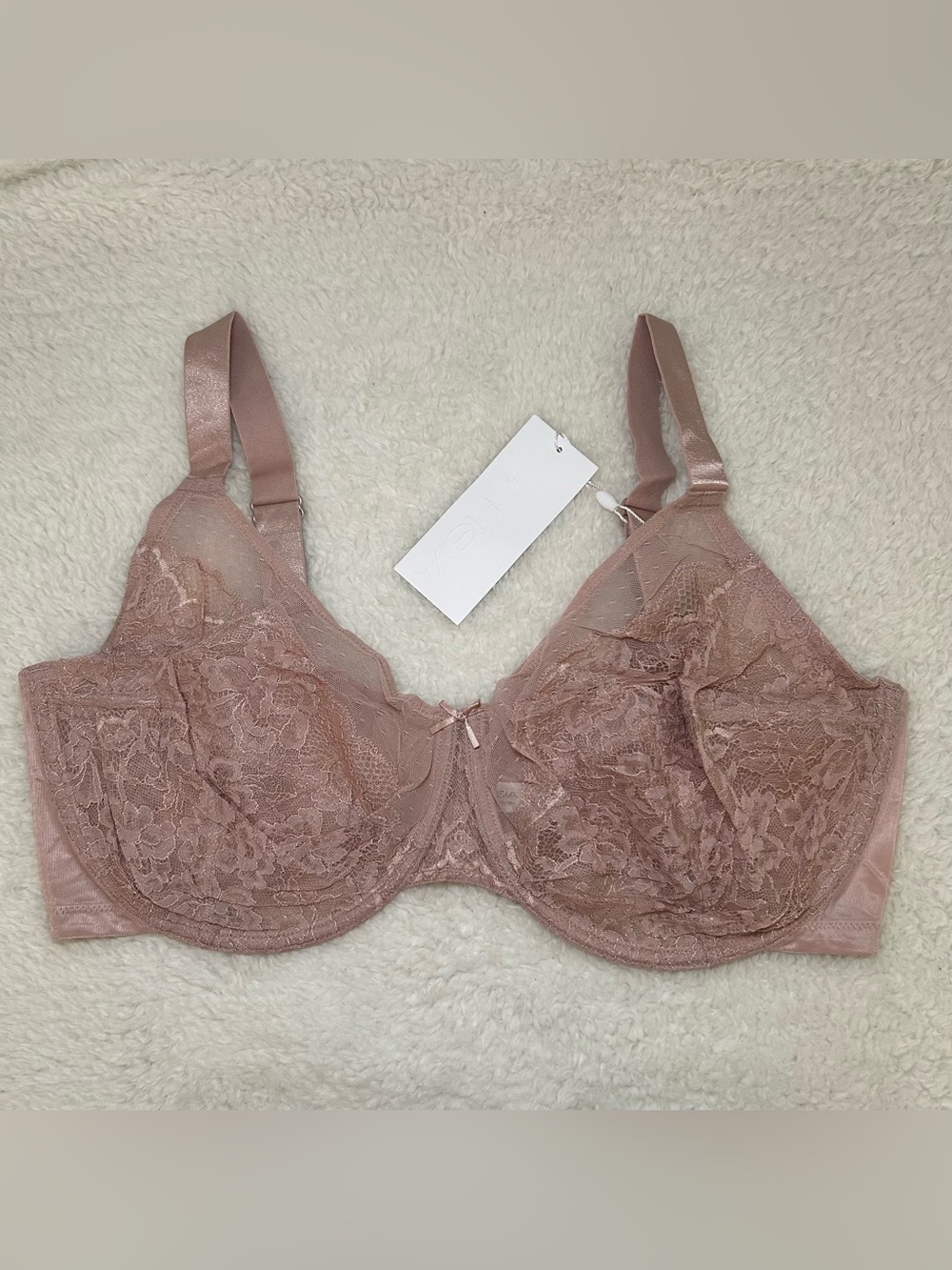HSIA Enchanted Unlined Lace Underwire Bra 42G NEW